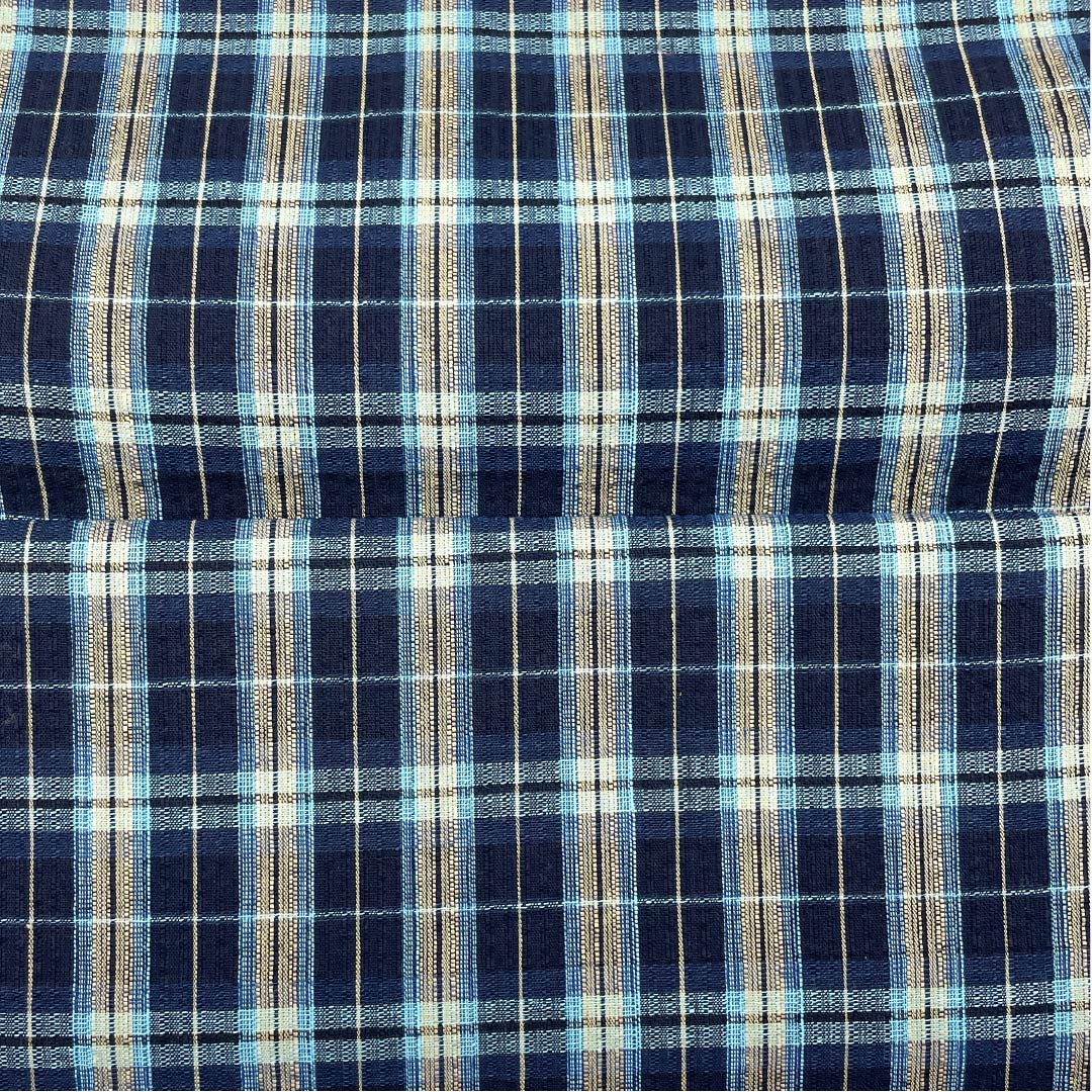 Yukata cloth, cotton, Awa Shijira, important intangible cultural property, genuine indigo dye, blue-brown (aokachiiro), S rank, navy blue, 1130000802918