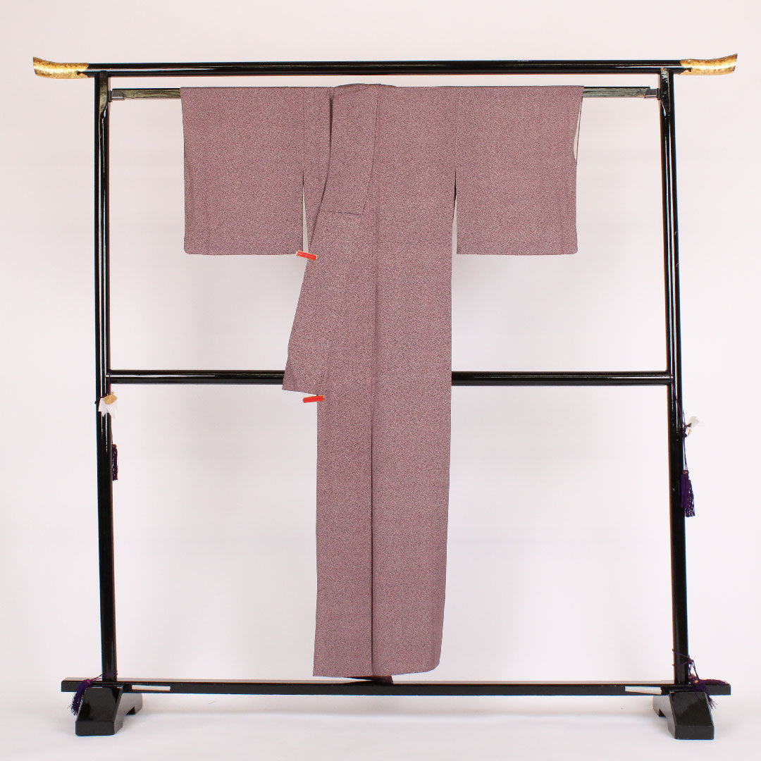 小紋 身丈151.5cm 裄丈62cm 袷 江戸小紋 正絹 Aランク 紫系 1115000123220