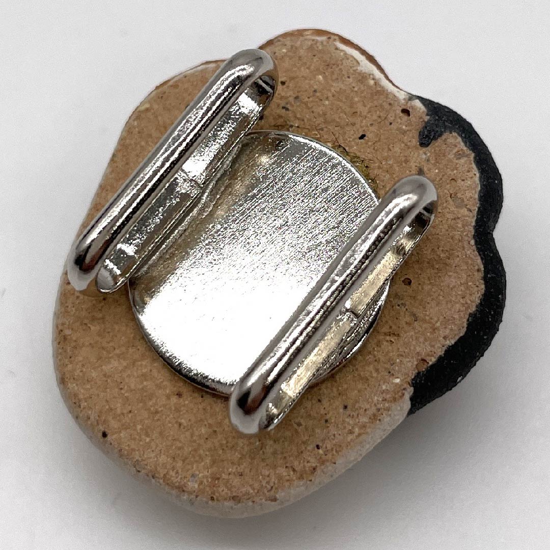 (新旧货) 腰带扣 陶瓷器 休闲 灰白色 信乐烧 猫 印花布猫 长约3cm 宽约2.5cm S级 白色 1137000032911