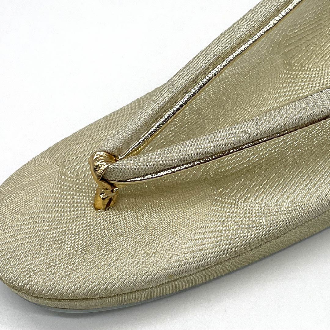 Sandals, Obi Fabric, Grade A, Formal, Formal Kimono, Length 23cm, Size M, Gold, 1122001303321