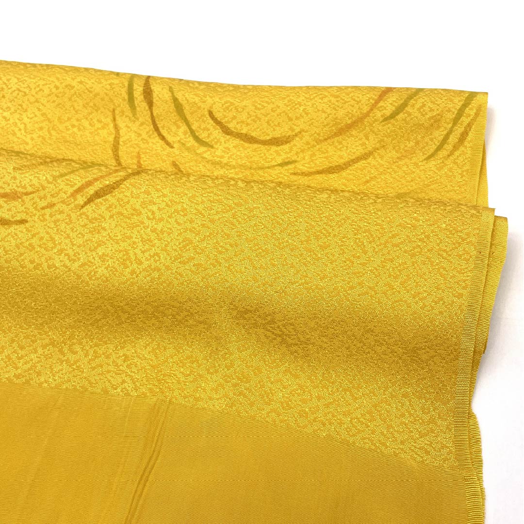 Obiage Silk S Rank Casual Sunflower Yellow Abstract Pattern Length approx. 173cm Width approx. 29cm Yellow 1136004392923