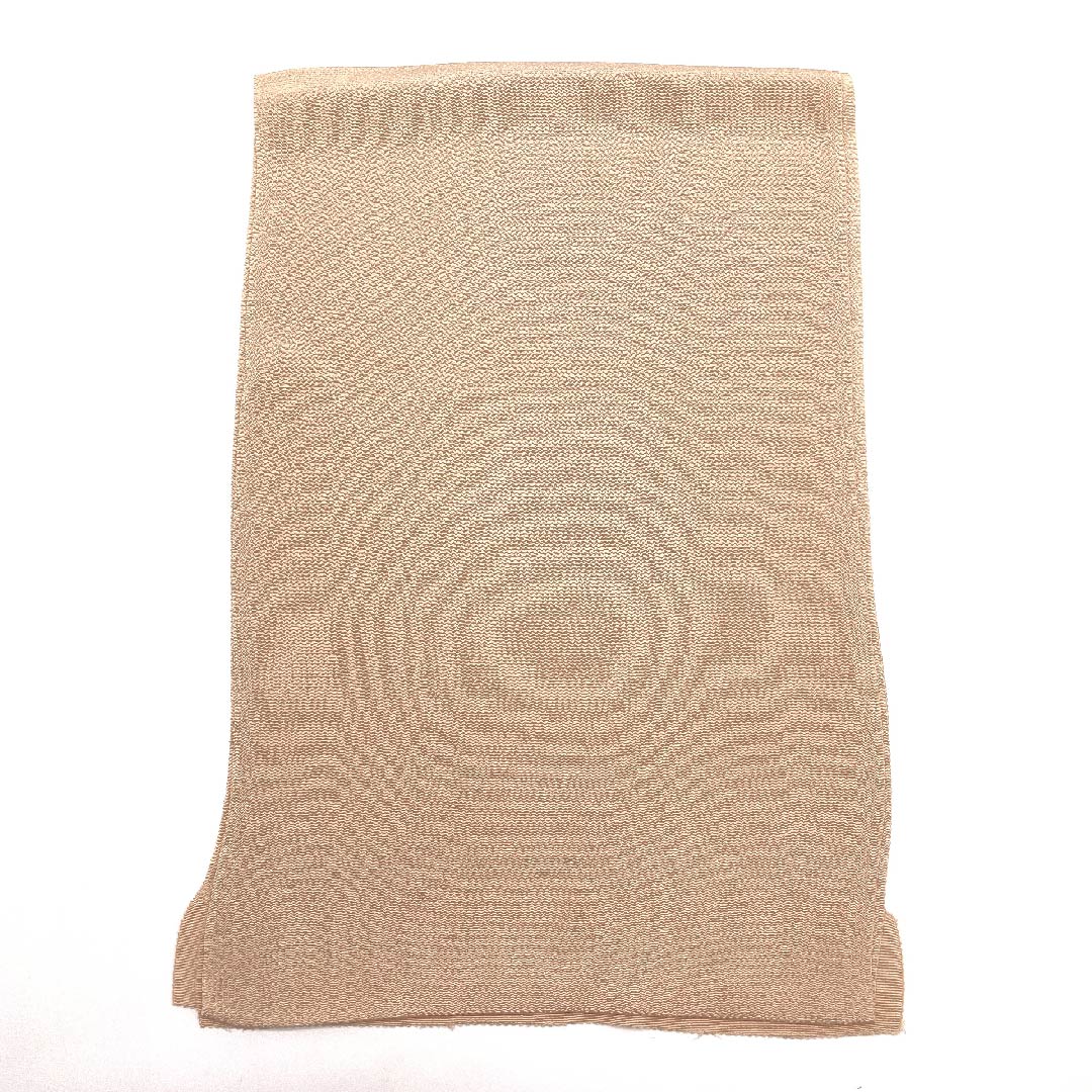 (新古品) 帯揚げ 正絹 フォーマル 薄柿色(うすがきいろ) ちりめん 無地 振袖用 長さ約164cm 幅約27.5cm Sランク ベージュ系 1136000042925
