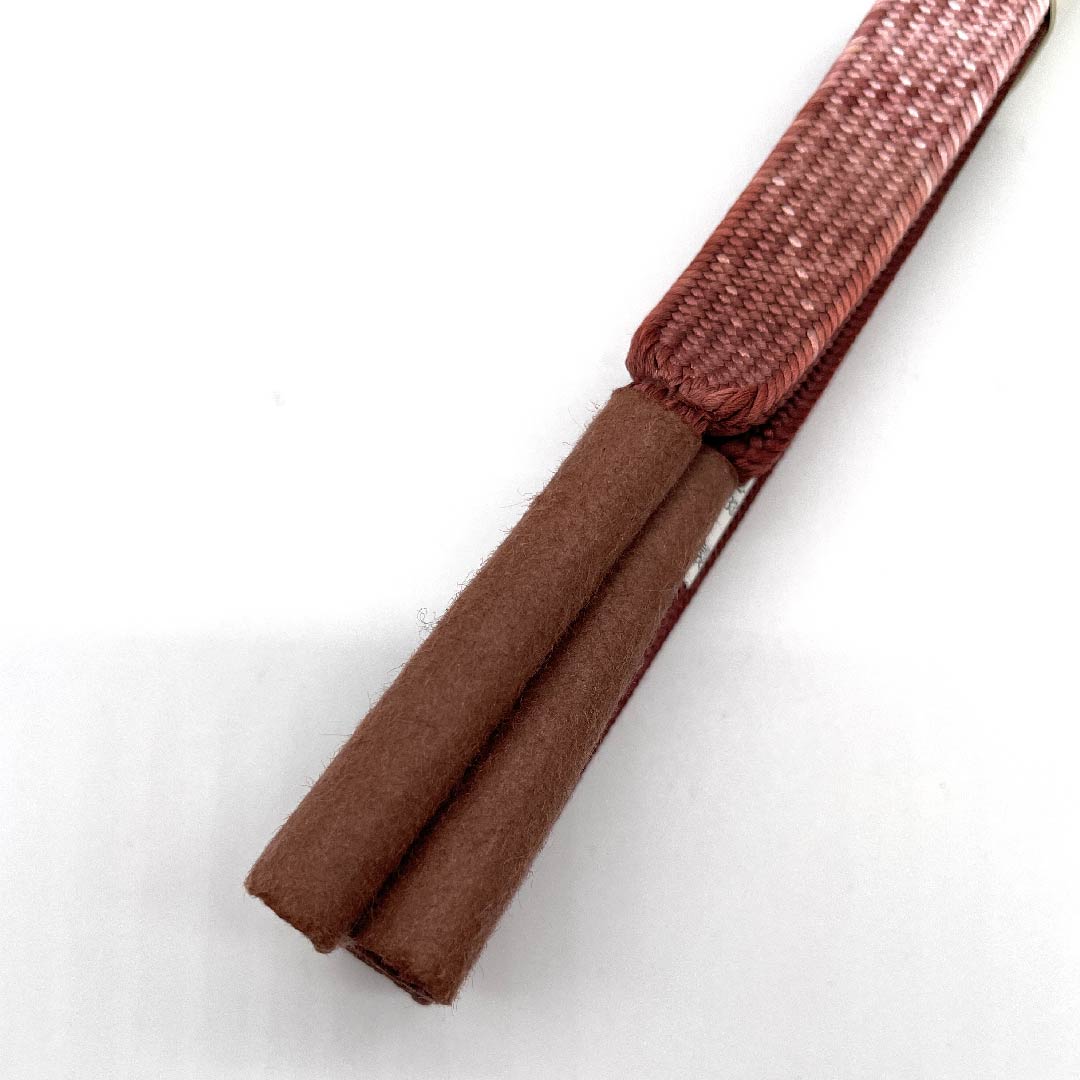 (New old stock) Silk obi-jime (sash fastener) - 4-part string - Shrimp color - Adonis flower - Nakamura Katsuun - Hand-painted - Length approx. 165cm - Width approx. 1.5cm - Semi-formal - S rank - Red 1135000202312