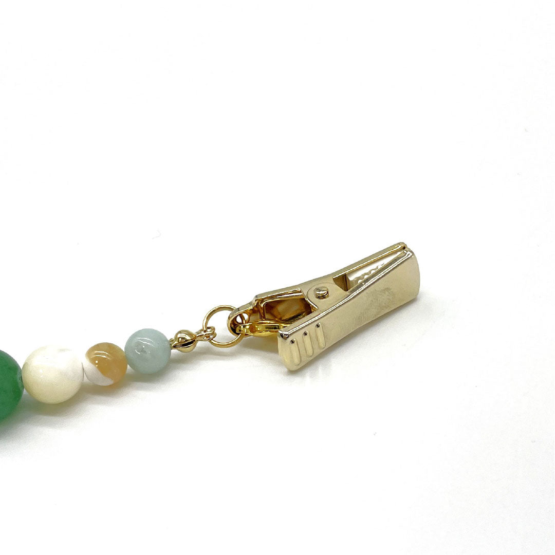 羽織紐 NEWランク カジュアル 天然石 カニカン クリップ 天然石 白系 1121000241911