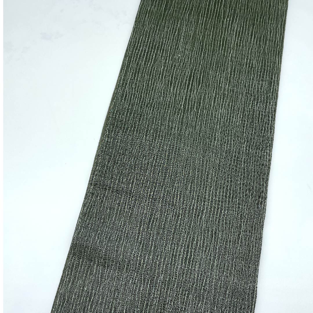 Fukuro Obi (blackish green obi) with an owl, obi length 460cm, pure silk, S rank, point pattern, casual, green, 1123008932419