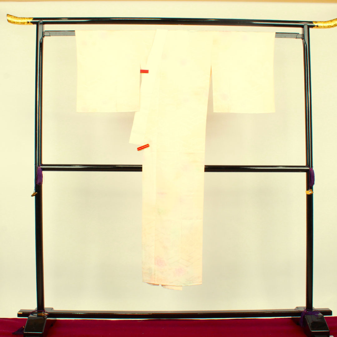 長襦袢 正絹 身丈134cm 裄丈65cm 袷 花模様 ボカシ染 Sランク ピンク系 1129000352413