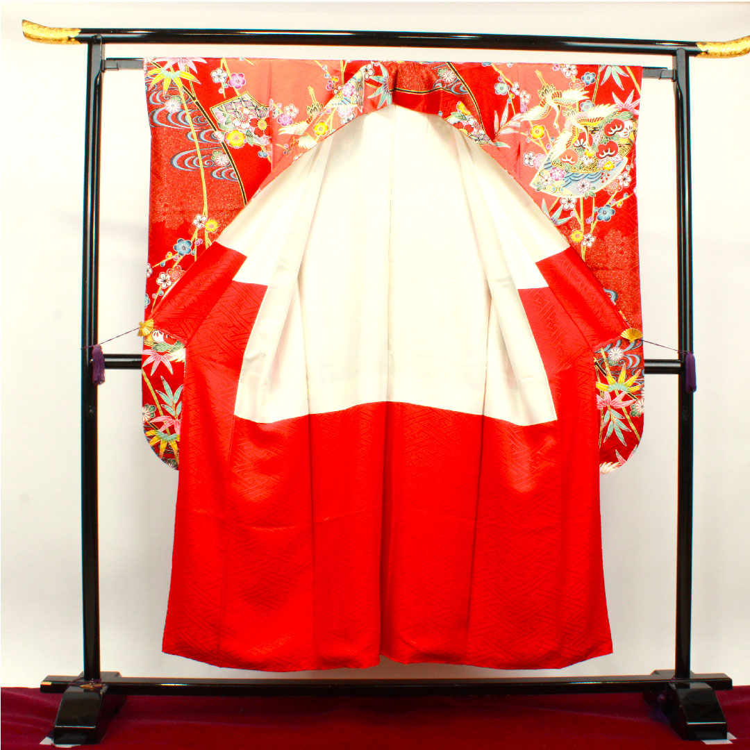 振袖 身丈151cm 裄丈61.5cm 袷 京紅型 吉祥文様 正絹 Sランク グラデーション系 1113001722299