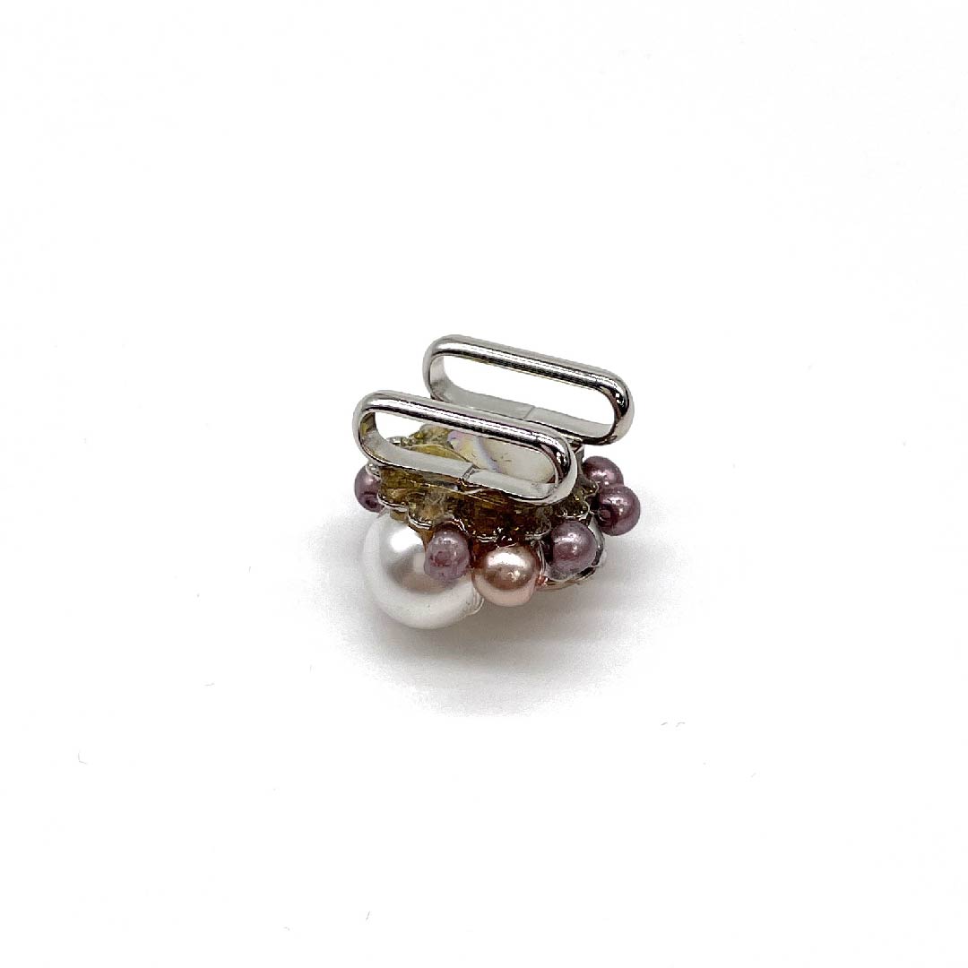 (New old stock) Obi clasp, other, casual, pearl, rhinestone, new old stock, length approx. 2cm, width approx. 2cm, S rank, pink, 1137001142913