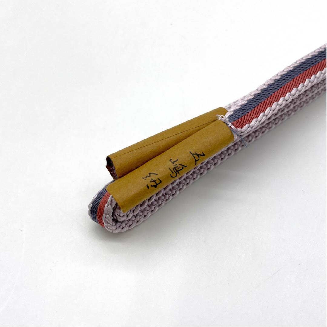 (新古品) 帯締め 正絹 NEWランク 白藤色(しらふじいろ) 蘇芳色(すおういろ) 鳩羽紫色(はとばむらさきいろ) 五嶋紐 長さ約163cm 幅約1.3cm カジュアル 紫系 1135004781320