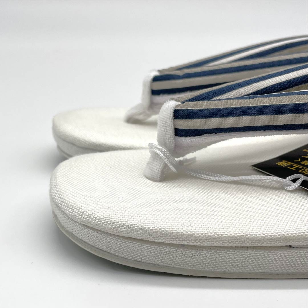 (新品)草履 亜麻 NEWランク 夏草履 亜麻草履 日本製 夏用 長さ24cm Lサイズ 白系 1122001651411