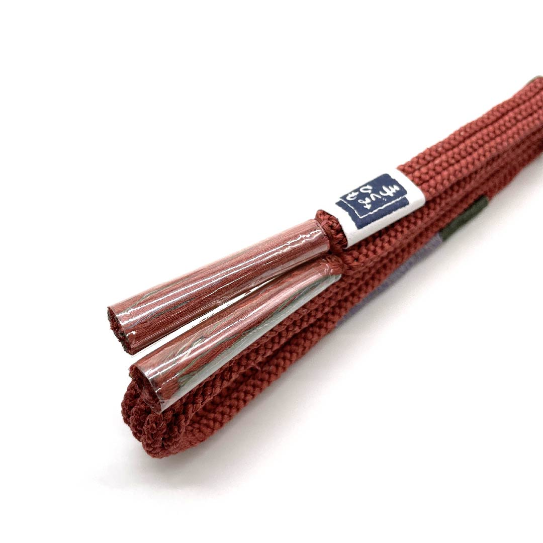 (新古品) 帯締め 正絹 四分紐 長春色(ちょうしゅんいろ) 手組紐 新古品 長さ約168cm 幅約1cm カジュアル Sランク ピンク系 1135001662913