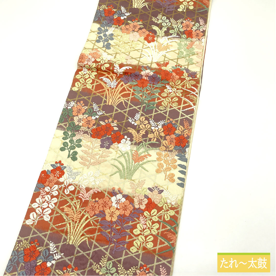 (未仕立)袋帯 正絹 Aランク 山口織物 西陣織 唐織 吉祥文様 帯丈432cm 六通 フォーマル グラデーション系 1123016993399