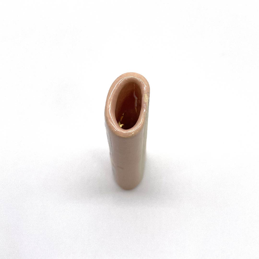 (新古品) 帯留め 陶磁器 カジュアル 乙女色(おとめいろ) 京焼 紅葉 秋 長さ約2.5cm 幅約5cm Sランク ピンク系 1137000602913