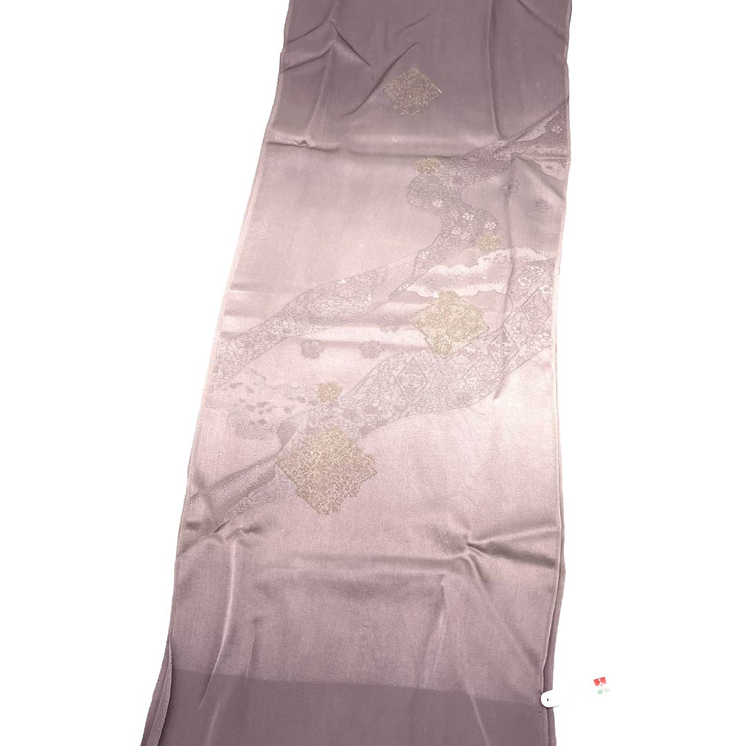 (新古品) 帯締め・帯揚げセット 正絹 NEWランク 相済茶色(あいすみちゃいろ) 撚り房 長さ約160cm 幅約1.6cm セミフォーマル 紺系 1141000631318