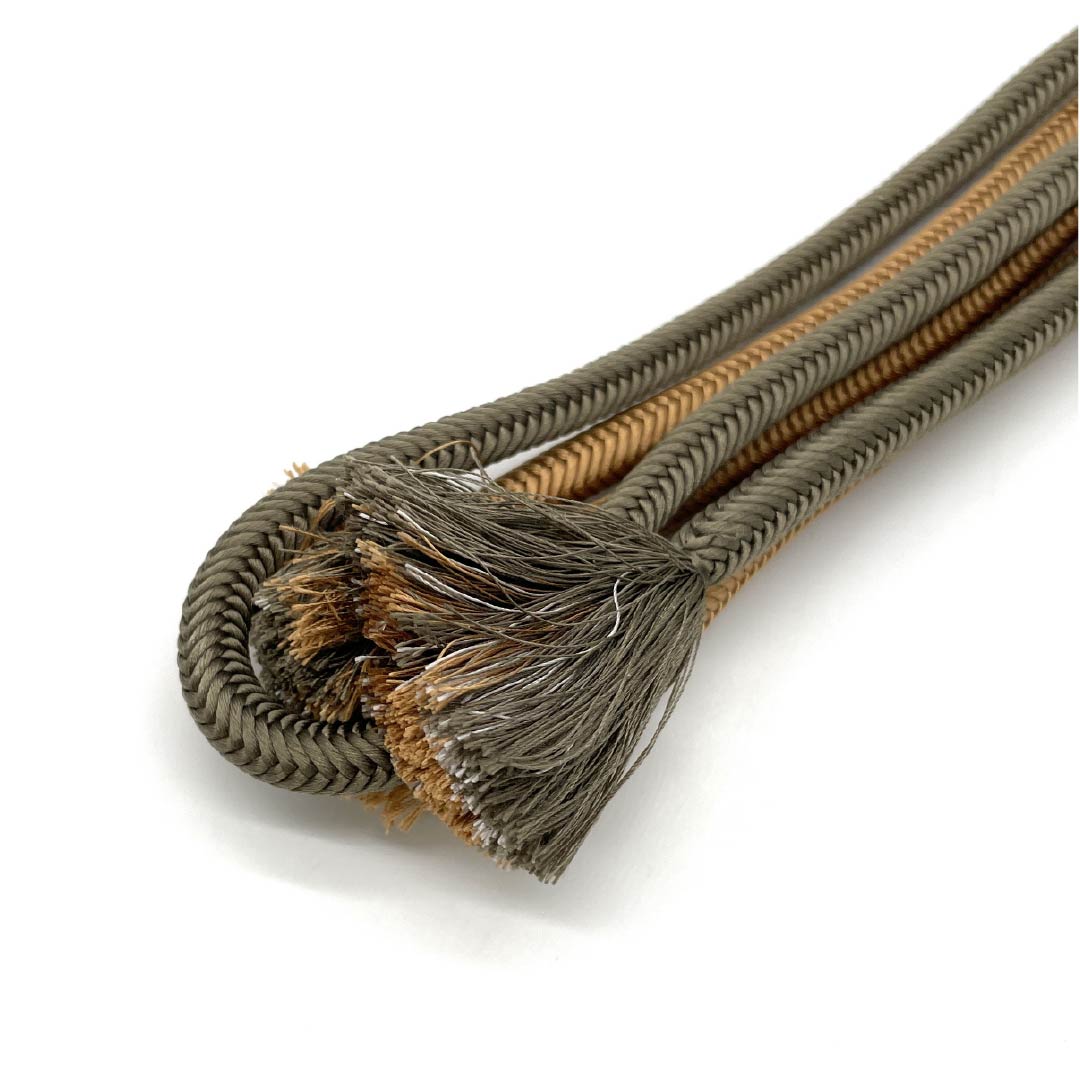 帯締め 正絹 Sランク 鈍色(にびいろ) 梅染色(うめぞめいろ) 2色 長さ約174cm 幅約1cm カジュアル 緑系 1135004732419