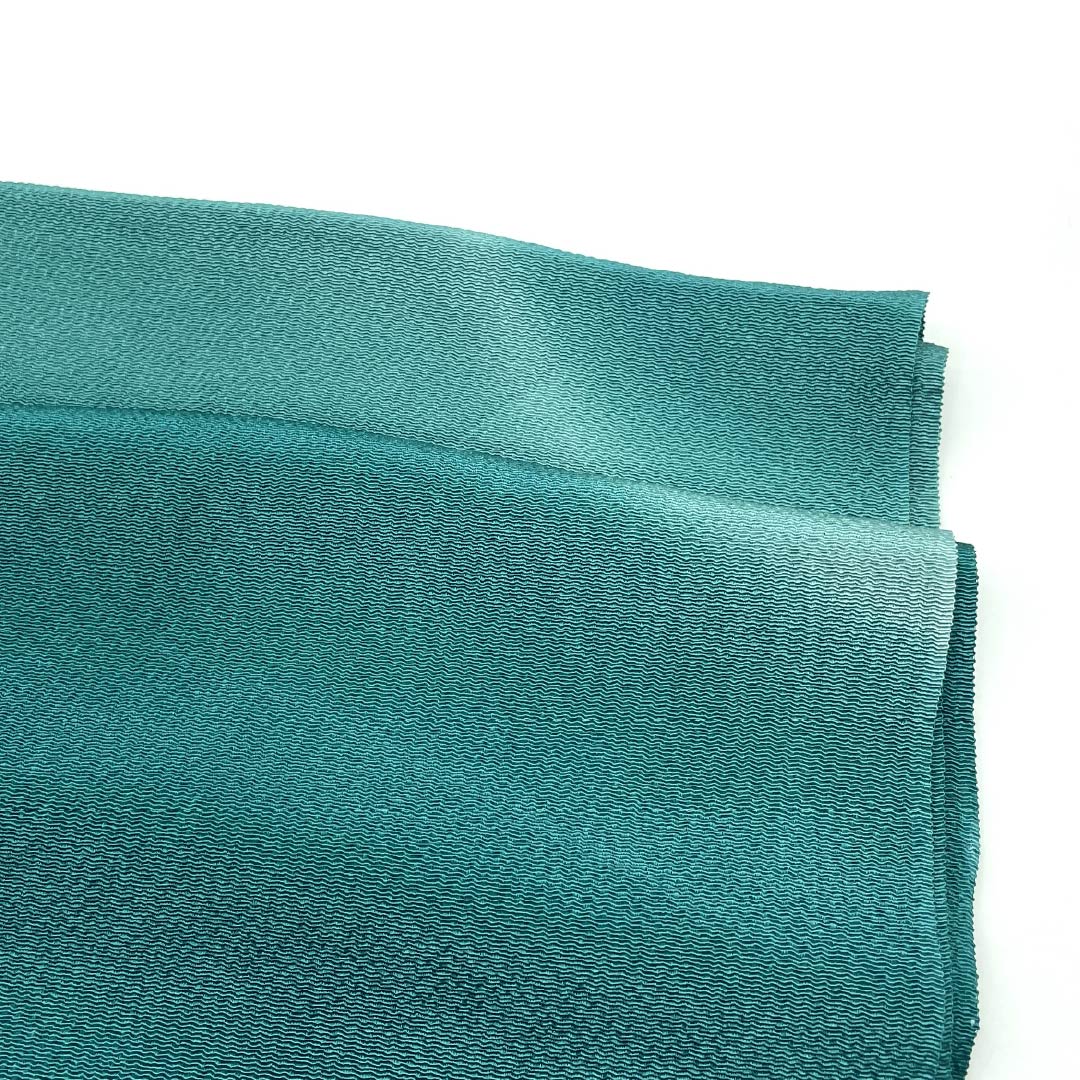 Obiage, pure silk, S rank, casual, Tanba-iro (dark reddish-brown), swaying chirimen, length approx. 178cm, width approx. 29cm, green-based, 1136004302919
