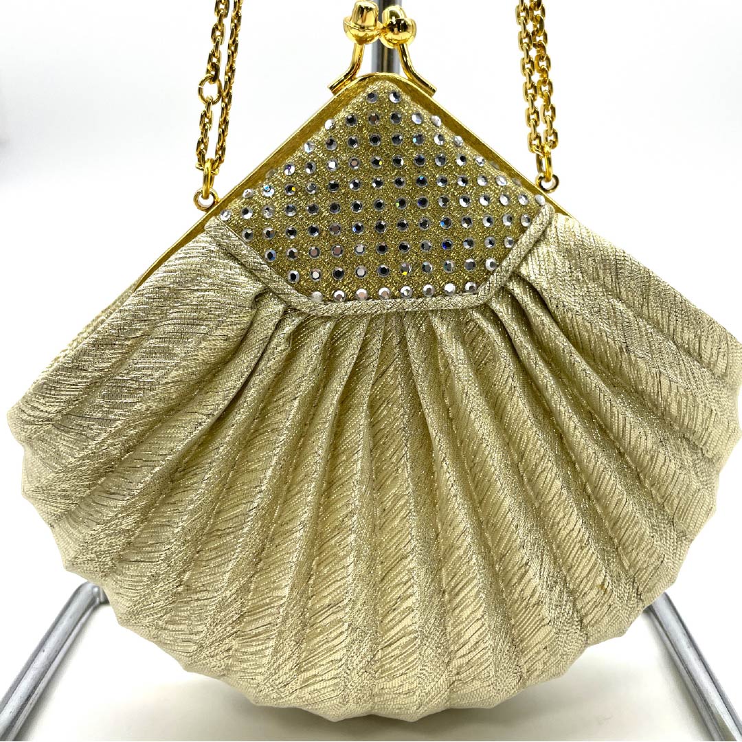 パーティバッグ セミフォーマル 金色(きんいろ) スパンコール シェル型 Katsumi-Tokyo- 金系 Sランク 113900044221