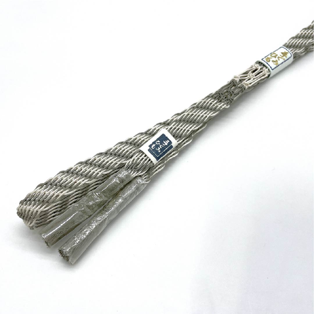 (新品)帯締め 正絹 NEWランク 消炭鼠色(けしずみねずみいろ) 単衣用 夏用 長さ約168cm 幅約1.4cm カジュアル グレー系 1135005601322