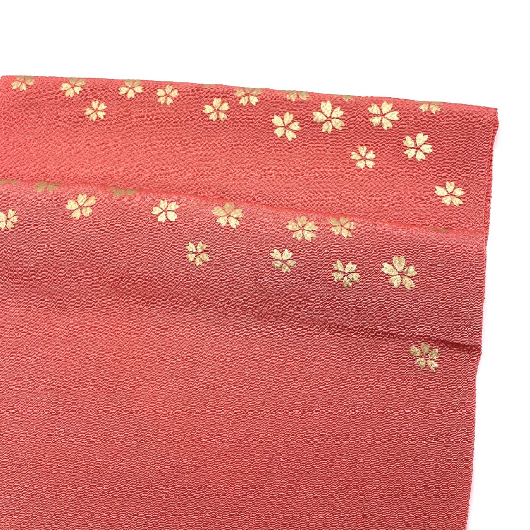 Obiage Silk S-rank Semi-formal Ume-gasane-iro (Plum layered color) Sakura Length approx. 168cm Width approx. 28.5cm Pink 1136004072913