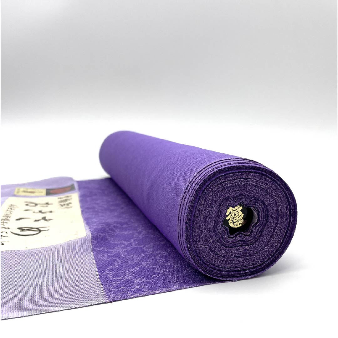 Fabric for small pattern, pure silk, genuine purple, Tango crepe, snowflake pattern, 13.5cm wide, NEW rank, purple, 1130001161920