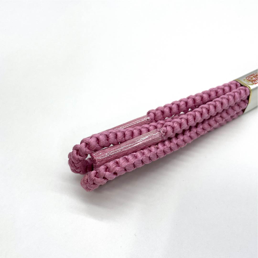 (新古品)帯締め 正絹 Sランク 槿花色(むくげいろ) 丸組 長さ約160cm 幅約0.8cm カジュアル ピンク系 1135005312313