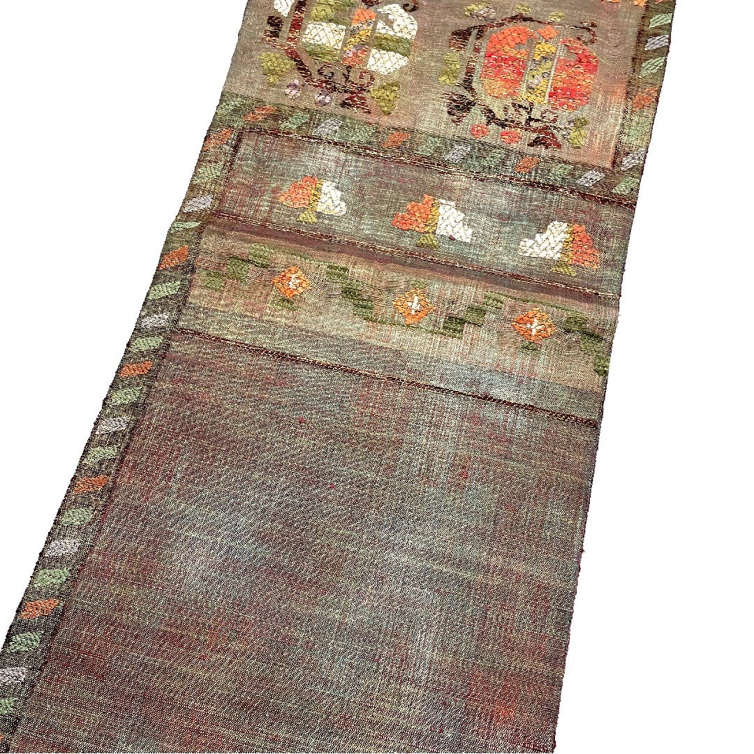 袋帯 焼箔 抽象模様 帯丈436cm 正絹 Sランク ポイント柄 カジュアル グラデーション系 1123005092399