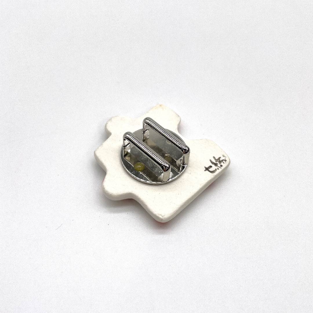 (New old stock) Obi fastener, ceramic, casual, white, ceramic, puzzle, length approx. 3.5cm, width approx. 4cm, S rank, white, 1137000442911