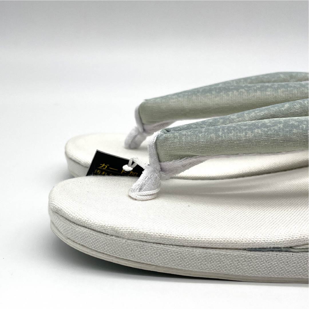 (新品)草履 亜麻 NEWランク 夏草履 亜麻草履 日本製 夏用 長さ24cm Lサイズ 白系 1122001601411