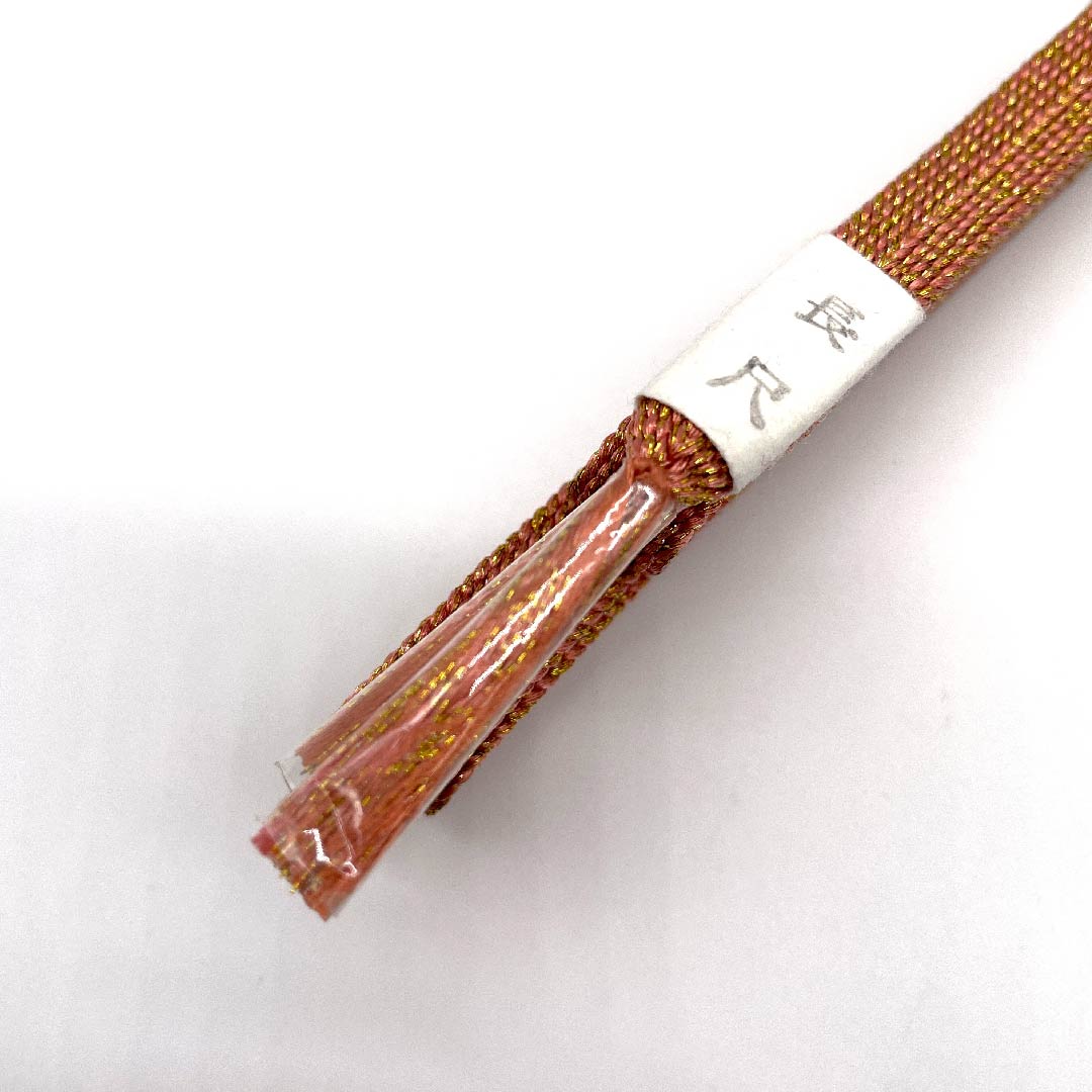 (新古品) 帯締め 正絹 三分紐 鴇色(ときいろ) 平田組紐 長尺 新古品 長さ約164cm 幅約0.9cm カジュアル Sランク ピンク系 1135000812313