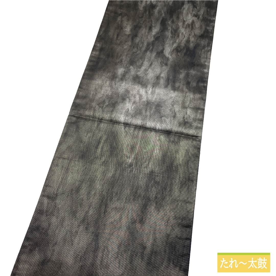 袋帯 正絹 Sランク 夏帯 引箔 蛍 帯丈438cm ポイント柄 セミフォーマル 黒系 1123018362310