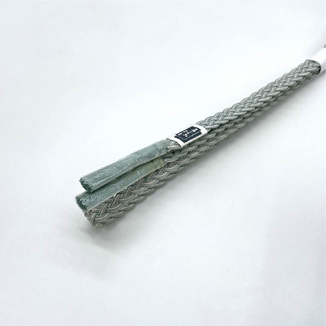 (新品)帯締め 正絹 NEWランク 豆青色(とうせいいろ) 単衣用 夏用 長さ約166cm 幅約1.5cm カジュアル 緑系 1135005641319