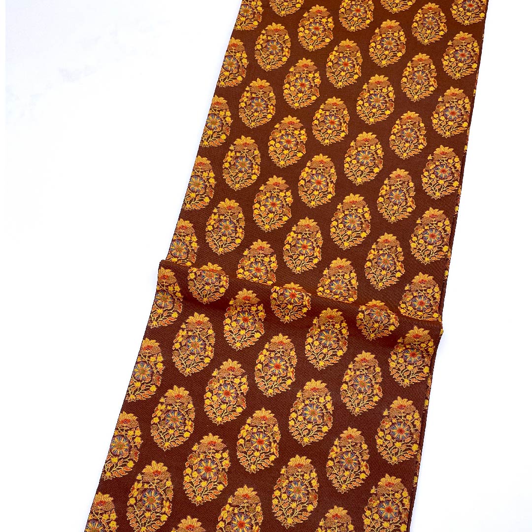 Fukuro Obi (Sash) in Red Shrimp Brown, Shosoin Pattern, Length 426cm, Pure Silk, S Rank, Six-way, Casual, Red, 1123008402312