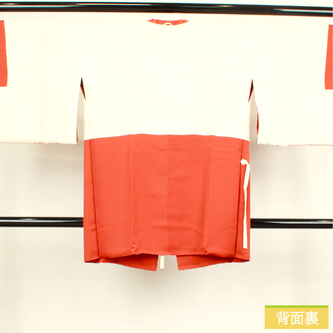 道行コート 正絹 身丈90.5cm 裄丈68cm 弁柄色 パールトーン加工 京友禅 草花模様 Sランク 袷 朱系 1117000802916