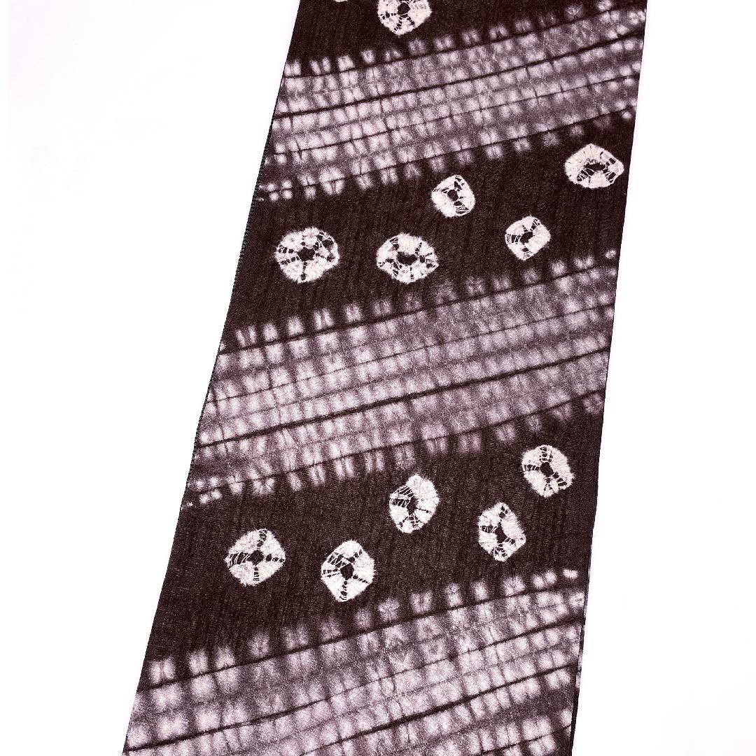 袋帯 臙脂墨色(えんじずみいろ) 幾何学模様 帯丈456cm 正絹 Sランク 六通 カジュアル 紫系 1123008742420