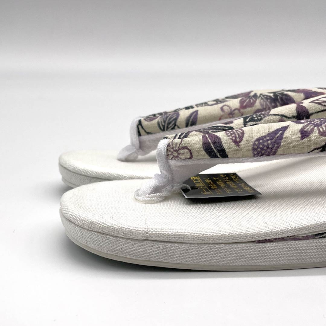 (新品)草履 亜麻 NEWランク 夏草履 亜麻草履 日本製 夏用 長さ24cm Lサイズ 白系 1122001731411