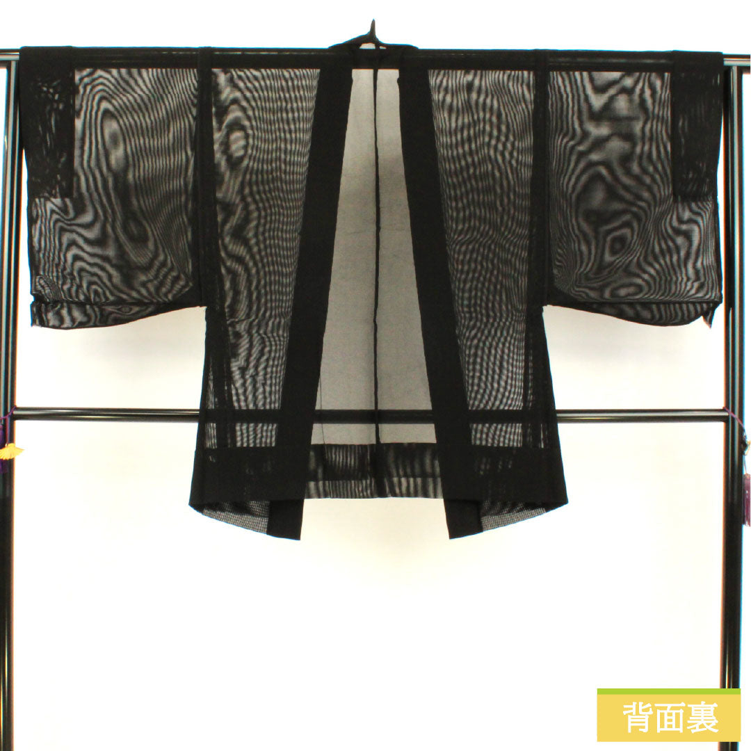 男物 正絹 Sランク 身丈83.5cm 裄丈65.5cm 黒系 1119001572110