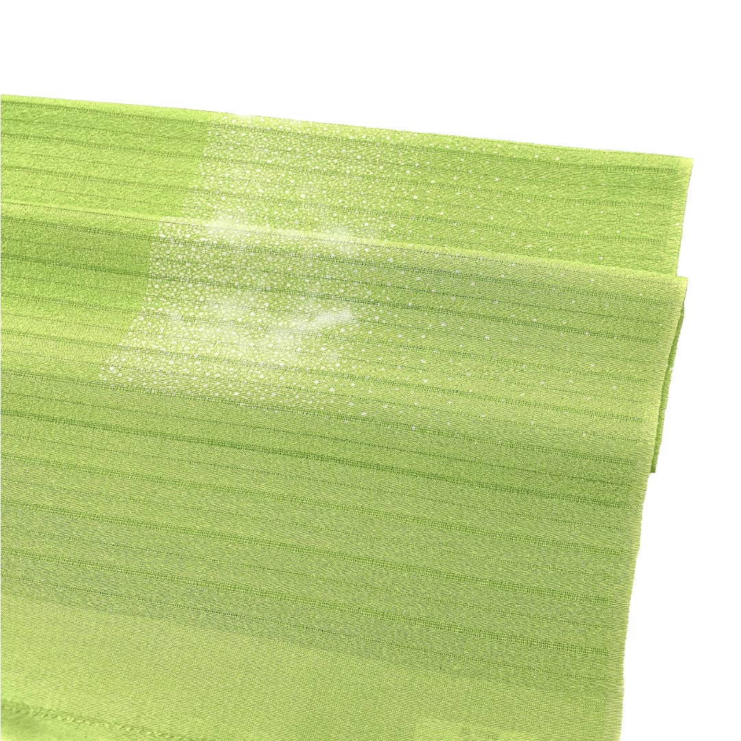 (新古品)帯揚げ 正絹 NEWランク カジュアル 萌黄色(もえぎいろ) 古典柄 たたき染め風 夏用 長さ約176cm 幅約29cm 緑系 1136003421919
