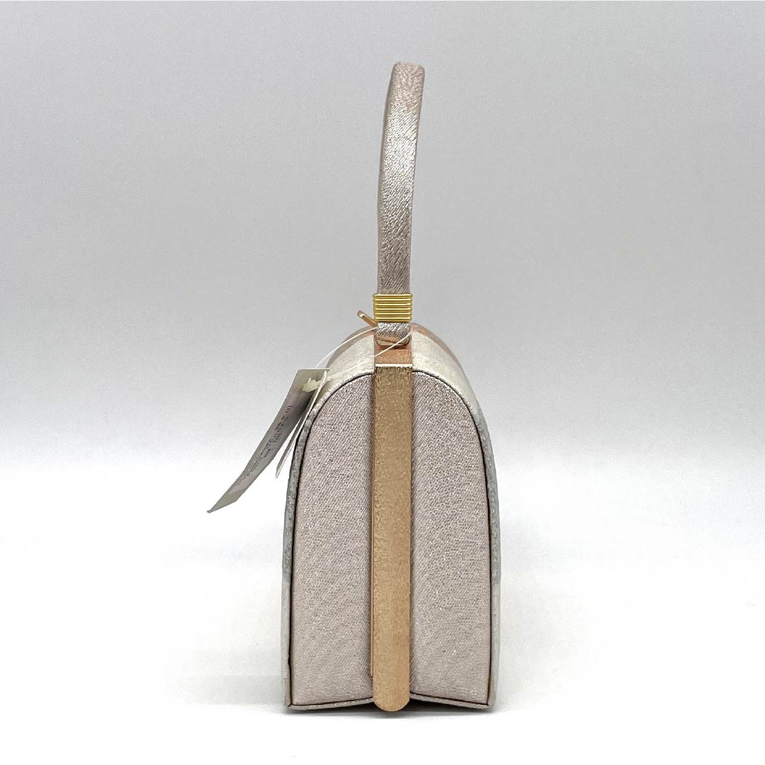 (新古品)草履バッグセット フォーマル Aランク 明綴れ 市松 唐花 Lサイズ 銀系 1133000383422