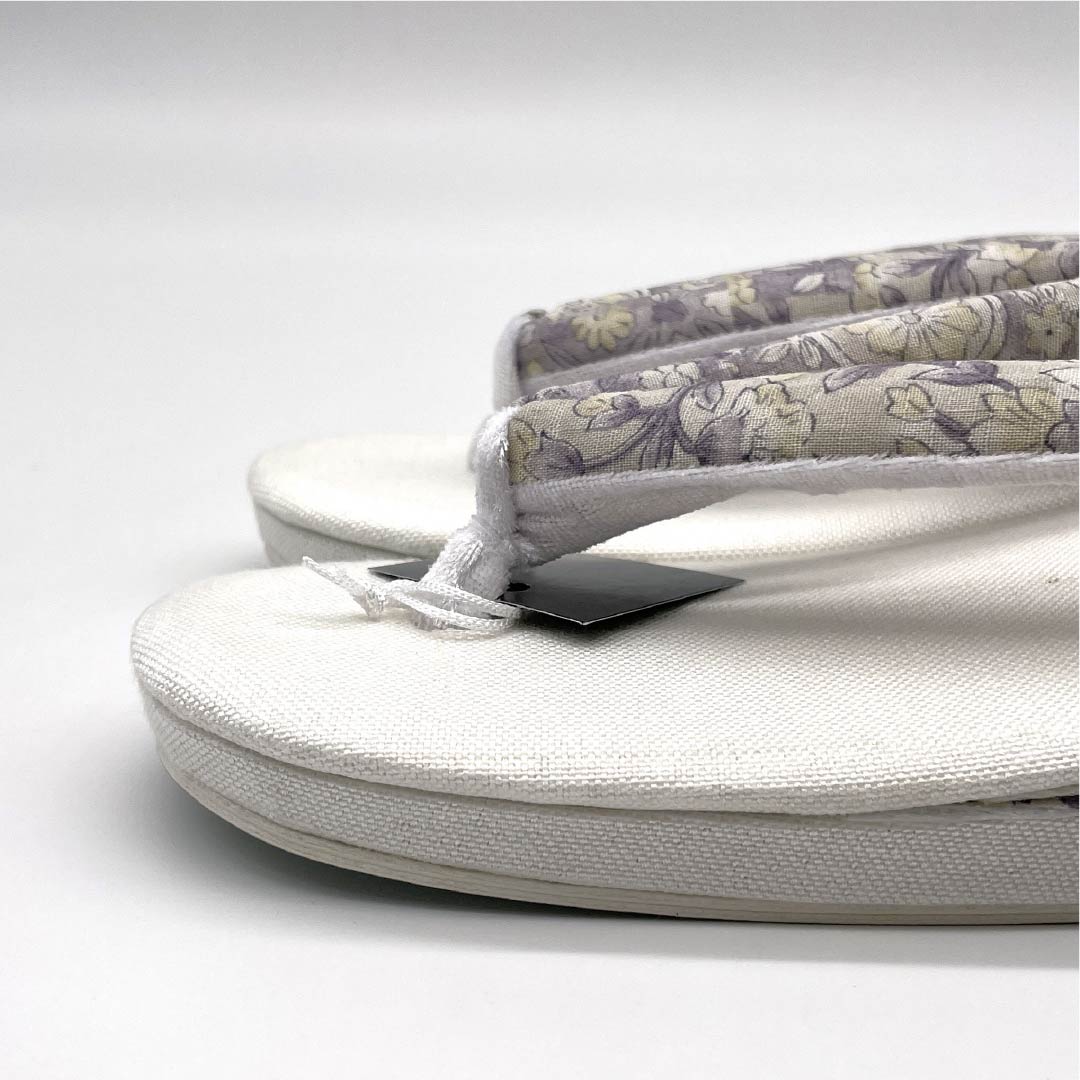 (新品)草履 亜麻 NEWランク 夏草履 亜麻草履 日本製 夏用 長さ24cm Lサイズ 白系 1122001641411