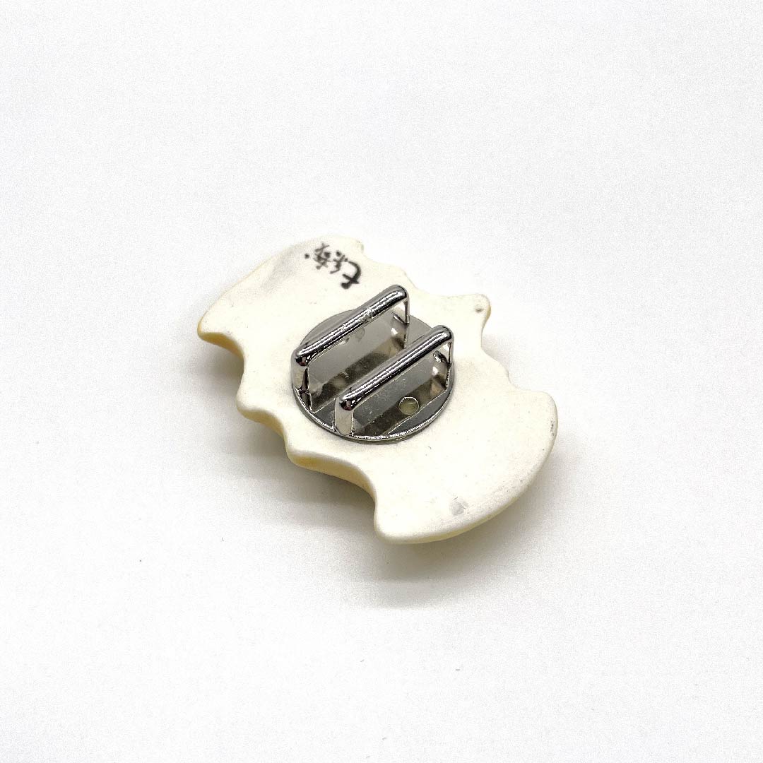 (新旧货) 腰带扣 陶瓷 休闲 Kuchinashiro (日本莎草色) 陶瓷 蝙蝠 动物 长约 3.5 厘米 宽约 4.5 厘米 S 级 奶油色 1137000542915
