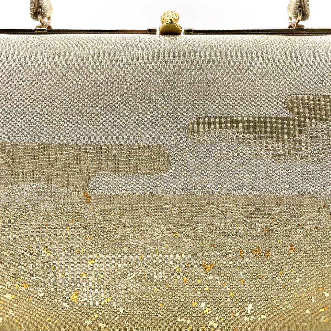 Formal Japanese style bag, gold color (kin-iro), for Tomesode, cloud, classic pattern, gold, S rank, 113900053221