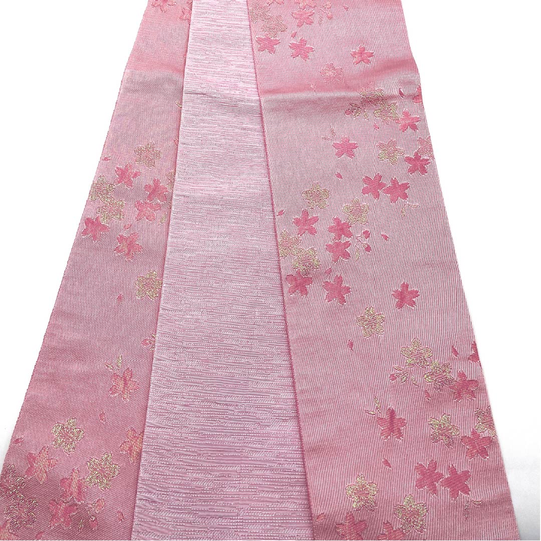 半幅帯 ポリエステル 桃色(ももいろ) anan 桜 浴衣用 帯丈358cm ピンク系 Sランク 1125002202313