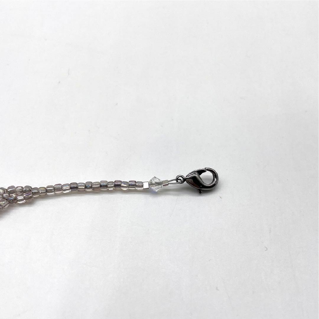 羽織紐 NEWランク カジュアル 翆嵐工房 蜻蛉玉 無双タイプ ガラス ビーズ ピンク系 1121000151913