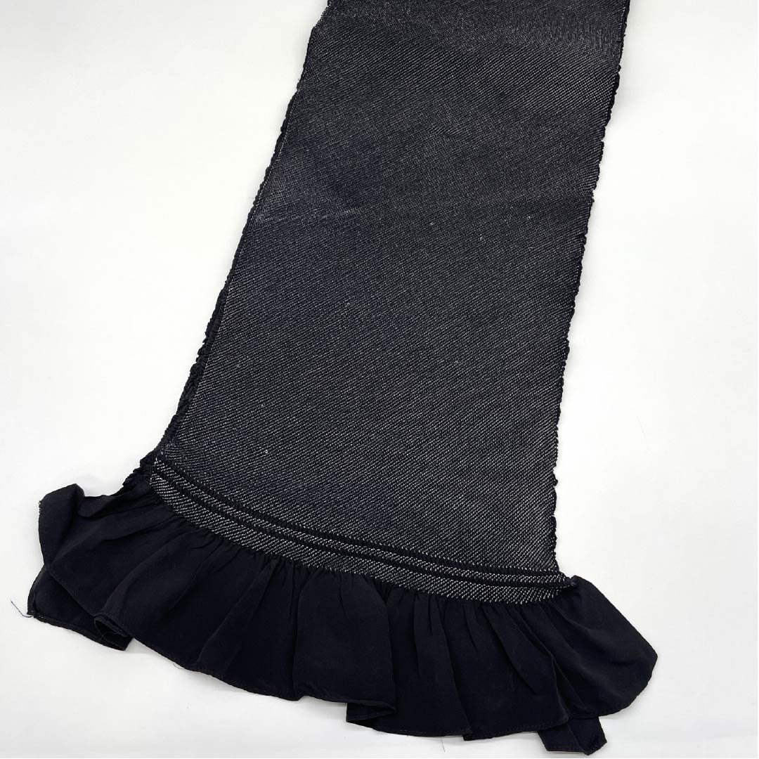 兵児帯 正絹 総絞り 帯丈334cm 幅28.5cm Sランク 黒系 1134000322910