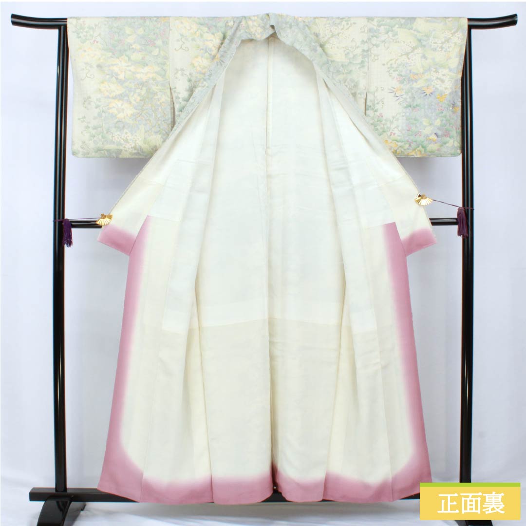 訪問着 正絹 Aランク 袷 身丈155.5cm 裄丈64.5cm 総花 グラデーション系 1112006143399