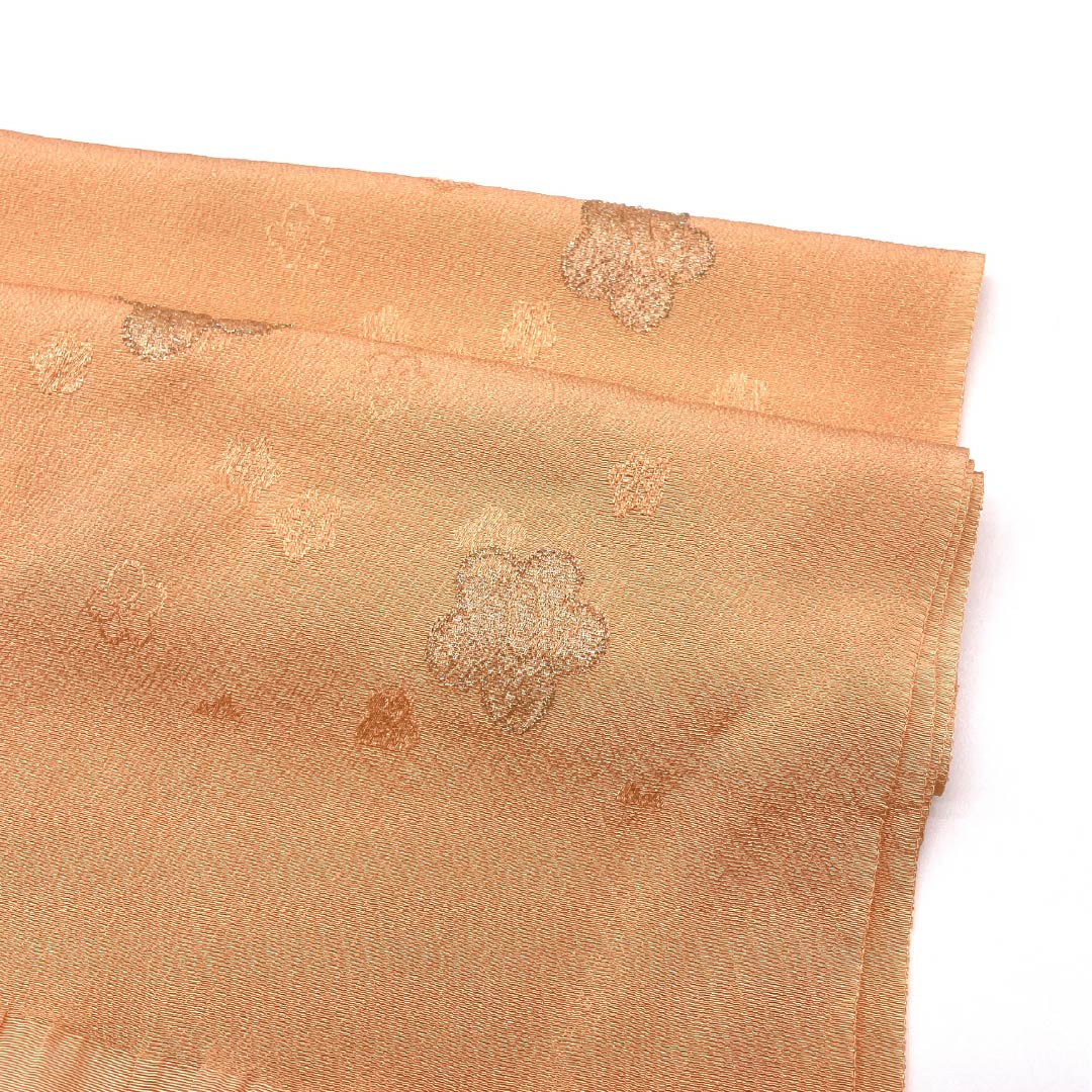 Obiage Silk S Rank Semi-formal Hanabana-iro (reddish orange) Plum Lame Approximately 169cm long, 27.5cm wide Orange system 1136004702926