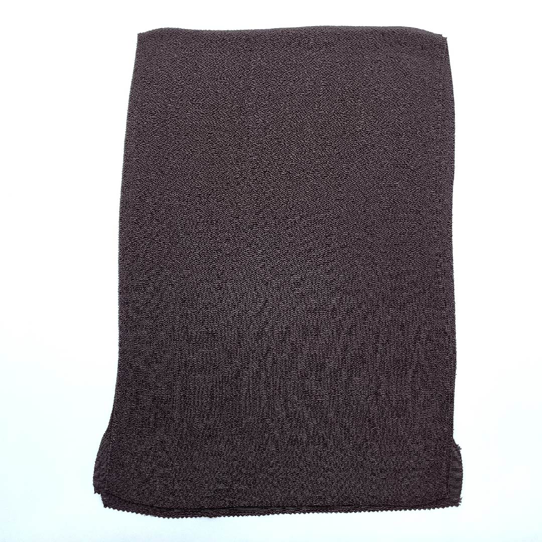 (新古品) 帯揚げ 正絹 フォーマル 落栗色(おちぐりいろ)ちりめん 無地 振袖用 長さ約164cm 幅約27.5cm Sランク 茶系 1136000032914