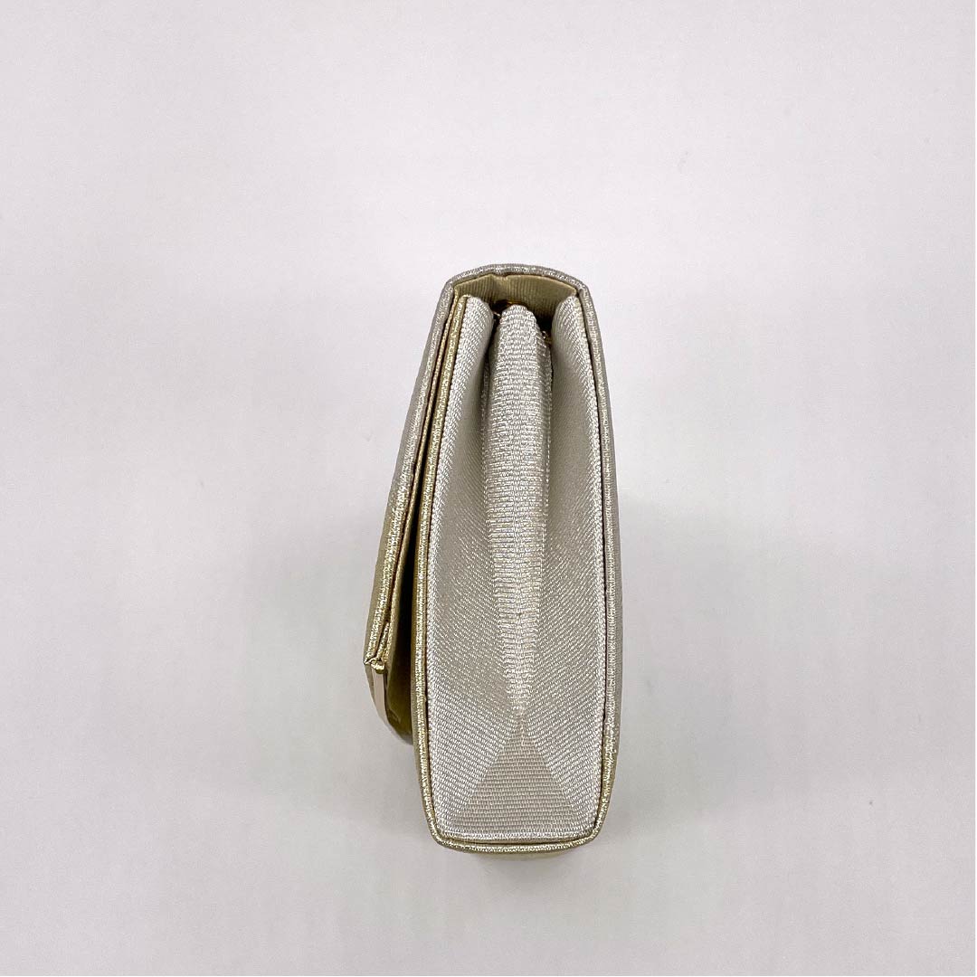 (新古品)草履バックセット フォーマル 金色(きんいろ) 未使用品 グラデーション 桐 Mサイズ 金系 Sランク 1133000212321