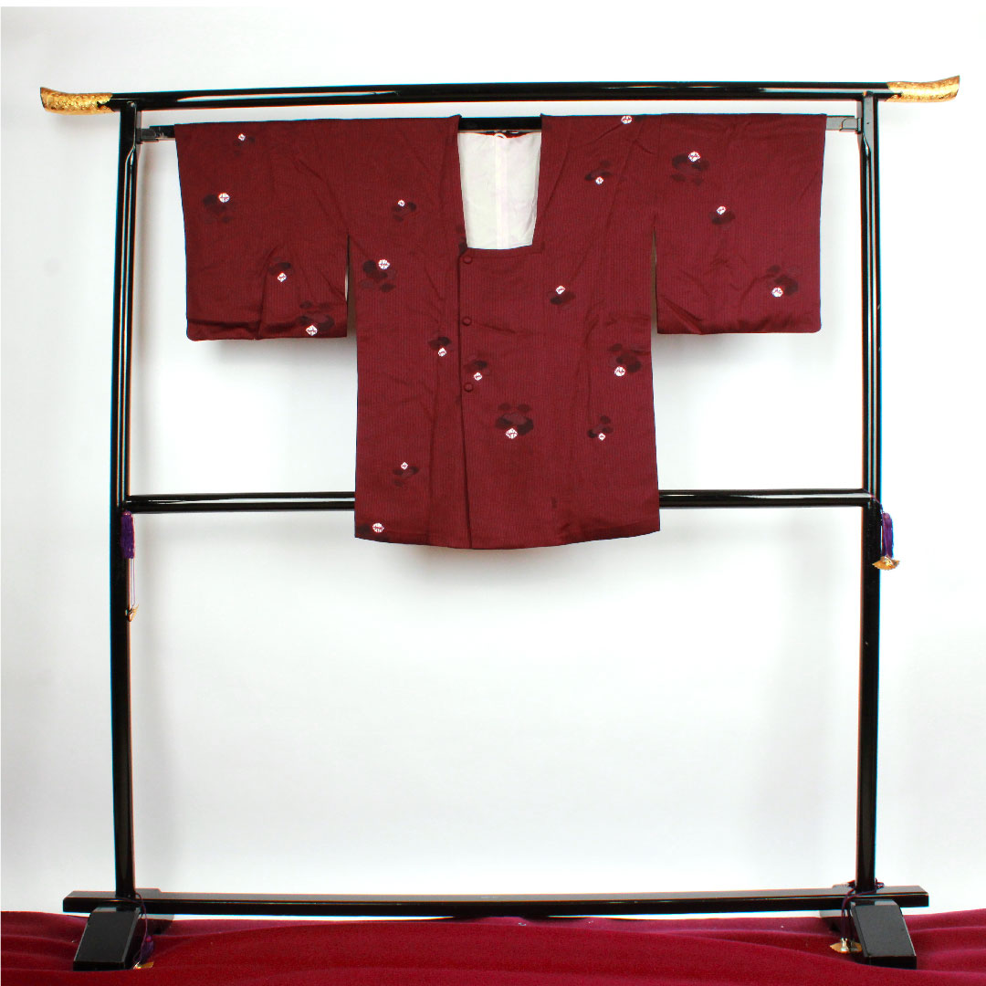 道行コート 身丈84.5cm 裄丈66cm 小紫色 ボカシ模様 正絹 Aランク 袷 紫系 1117000413920