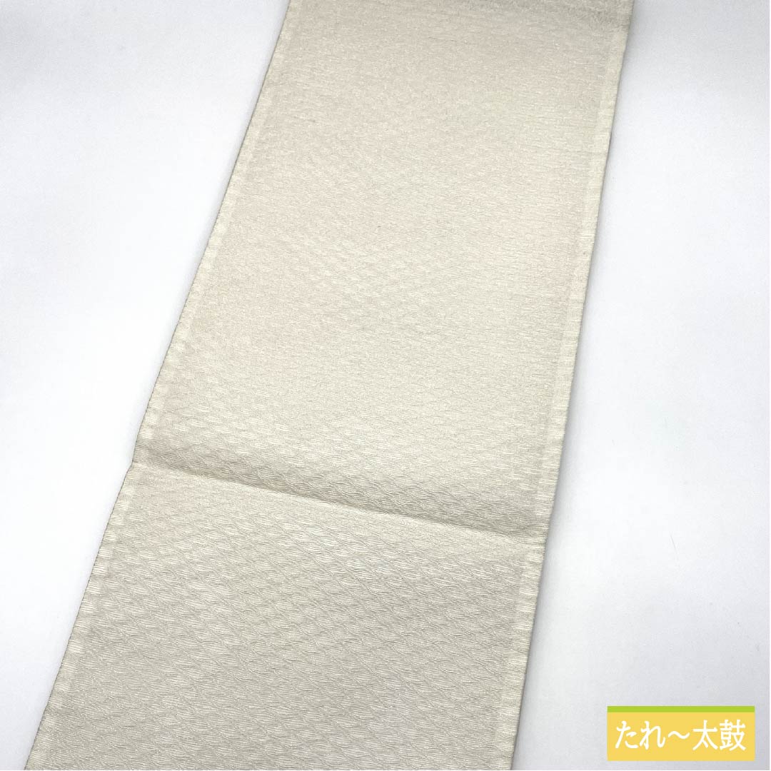 袋帯 正絹 桔梗 夏帯 帯丈444cm Sランク ポイント柄 カジュアル 白系 1123014662311